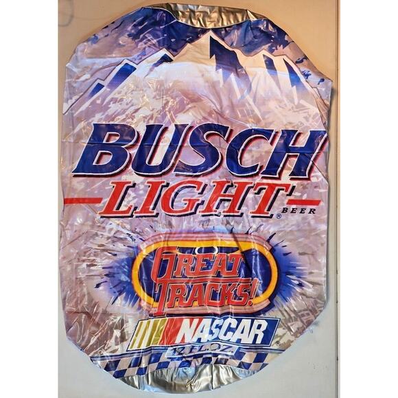 1990's Busch / Busch Light Large Inflatable Beer Can Store Display NASCAR U136 - Picture 5 of 11